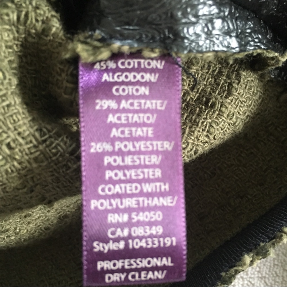 Rachel Roy Green Tweed Jacket Size 0 EUC - Picture 8 of 8